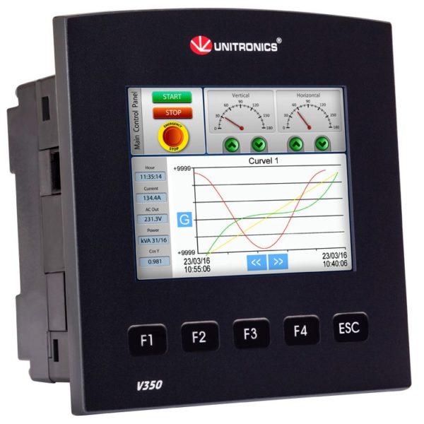 programmable logic controller Vision 350 by Unitronics flat panel front